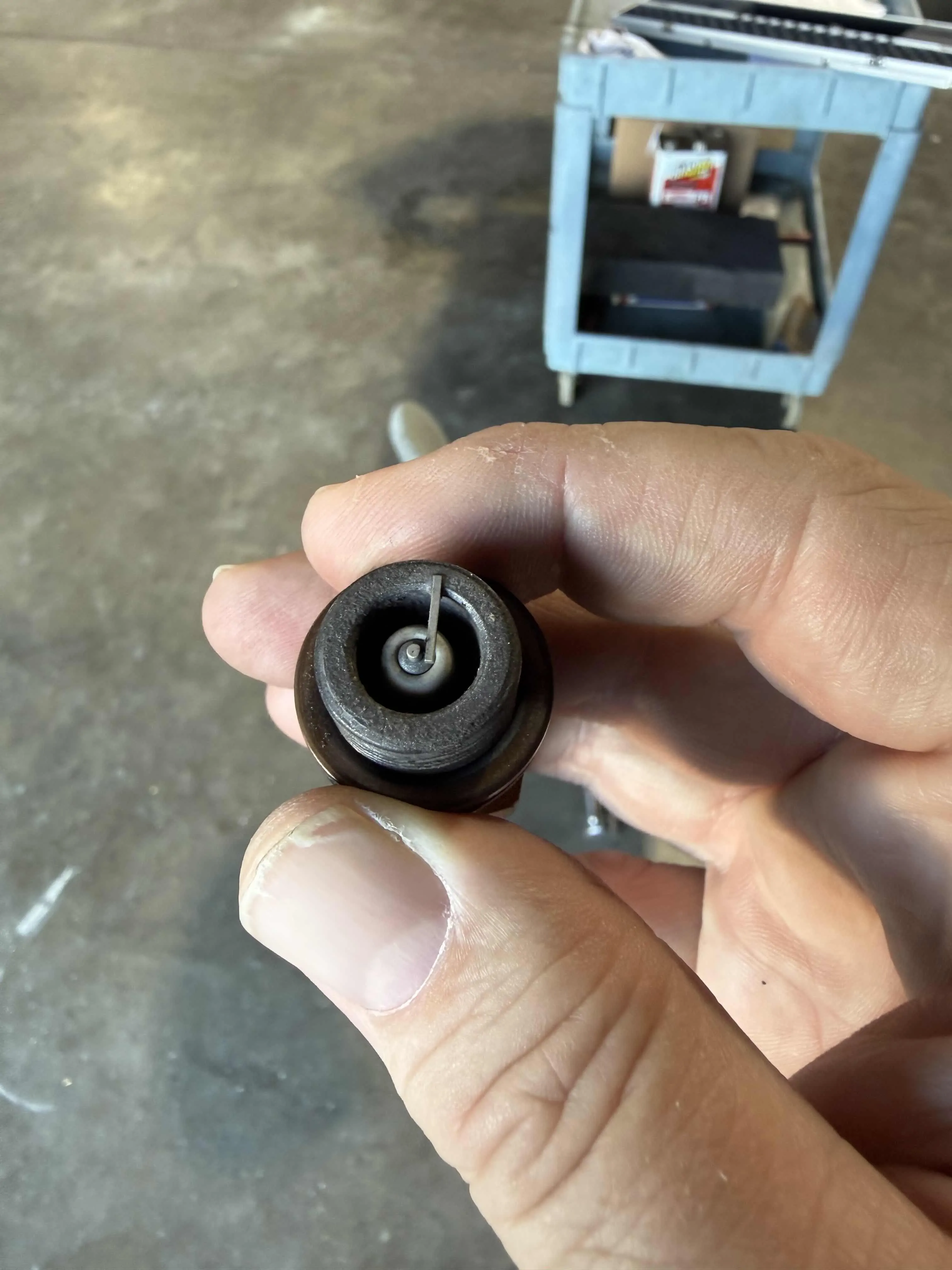 Clean spark plug after cleaning